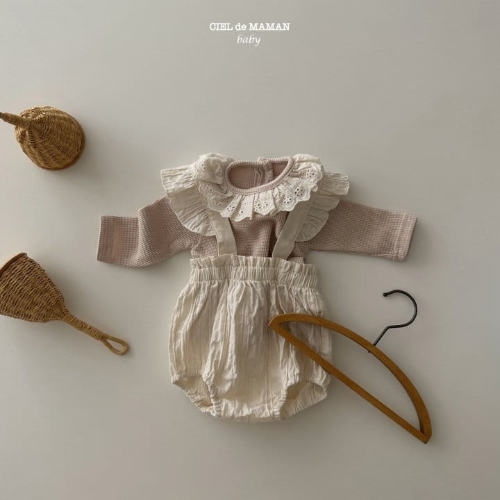 Ciel De Maman - Korean Baby Fashion - #babyootd - Frill Dungarees Bloomer - 8
