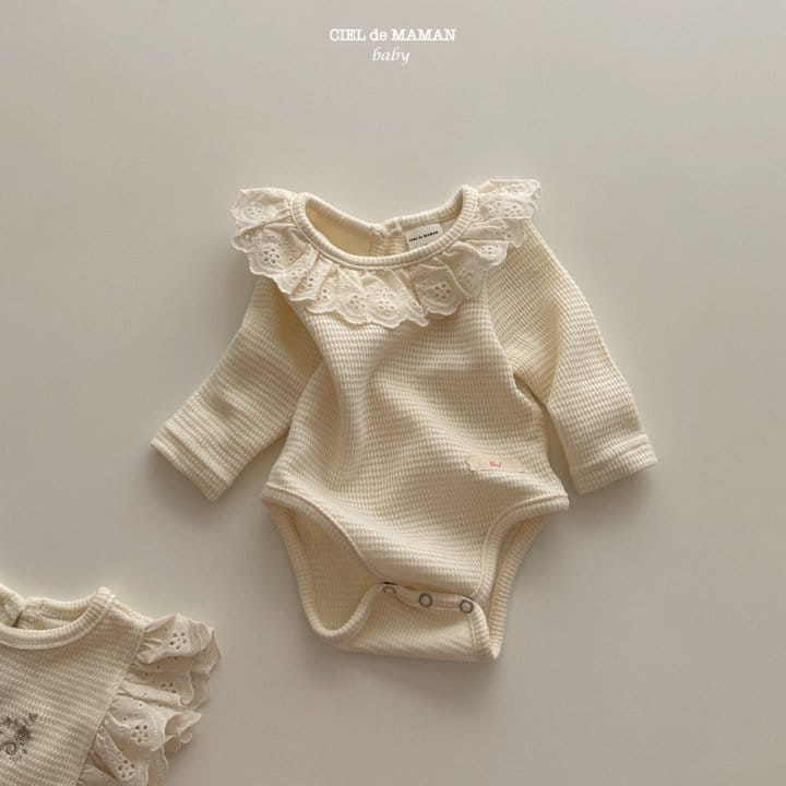 Ciel De Maman - Korean Baby Fashion - #babyoutfit - Frill Waffle Tee - 7