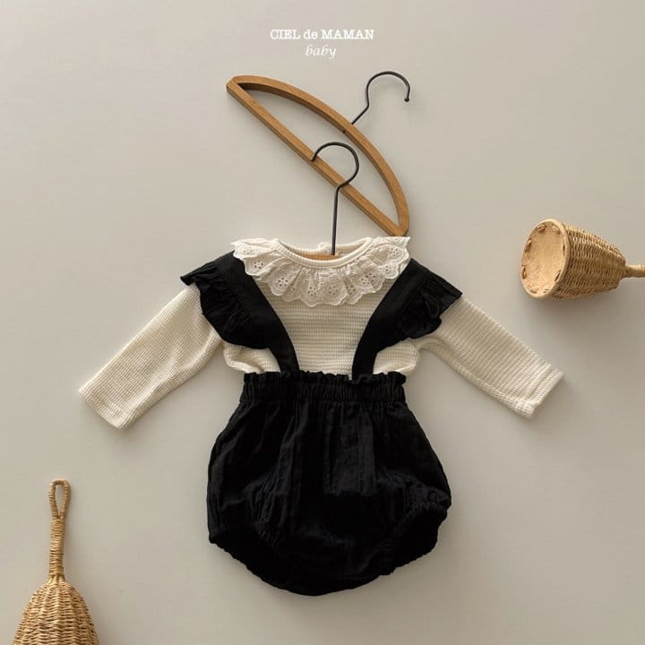 Ciel De Maman - Korean Baby Fashion - #babyoutfit - Frill Dungarees Bloomer - 10