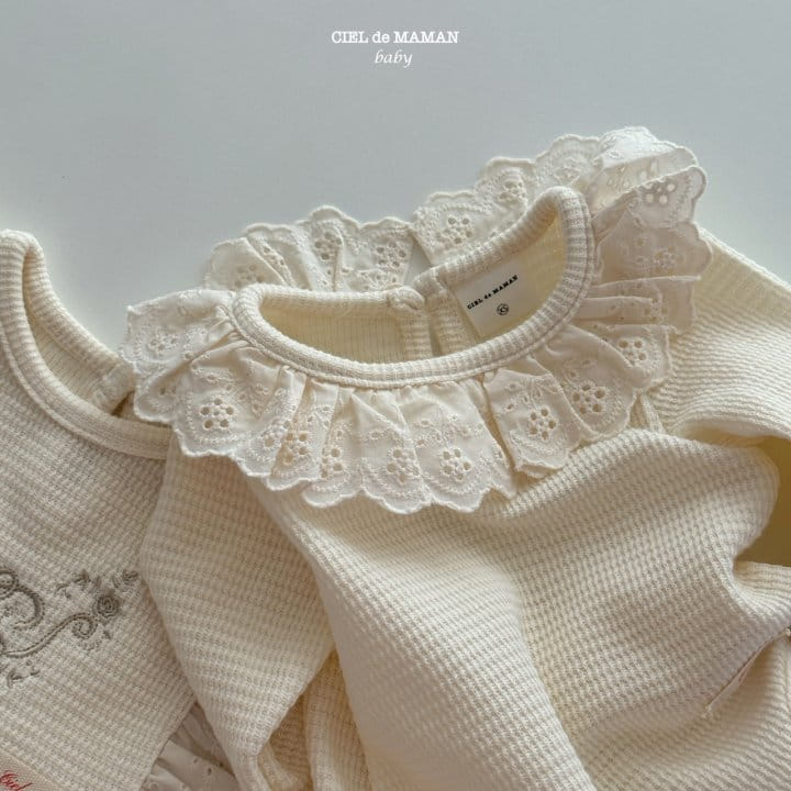 Ciel De Maman - Korean Baby Fashion - #babywear - Frill Waffle Tee - 8