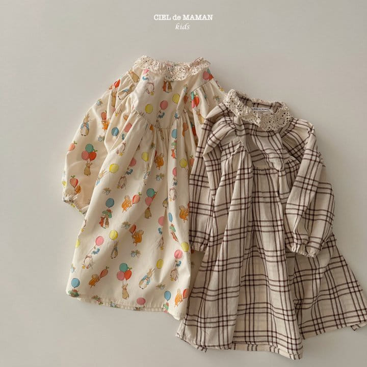 Ciel De Maman - Korean Baby Fashion - #babywear - Lace Collar One-piece Bodysuit - 2