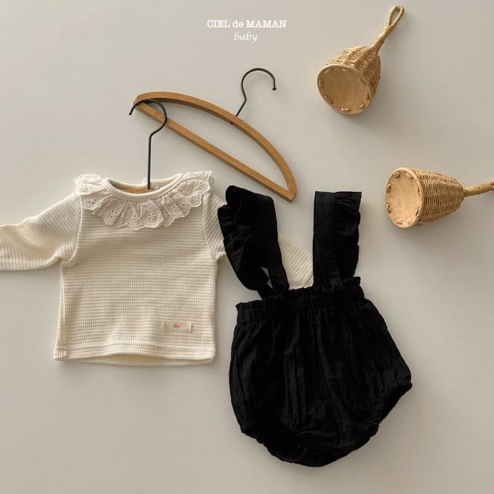 Ciel De Maman - Korean Baby Fashion - #babywear - Frill Dungarees Bloomer - 11