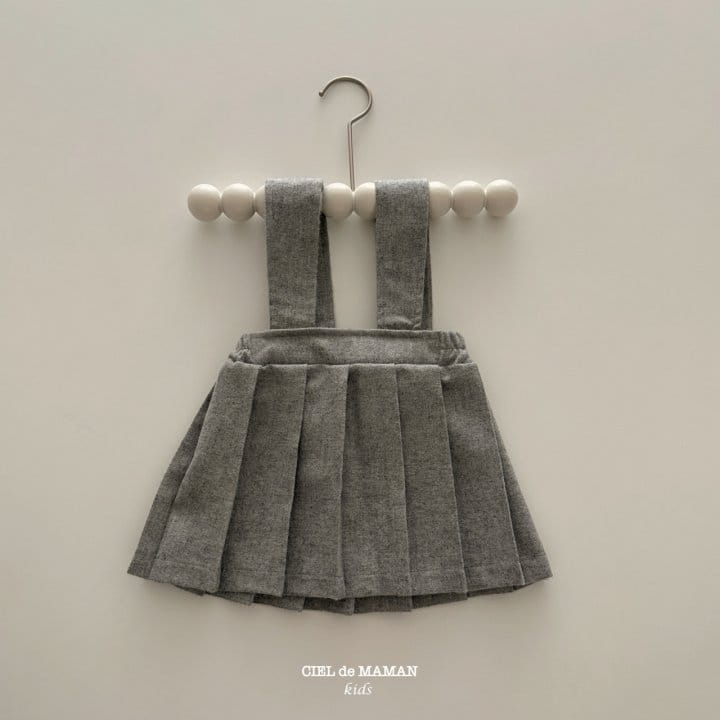 Ciel De Maman - Korean Children Fashion - #Kfashion4kids - Wrinkle Dungarees Skirt - 5