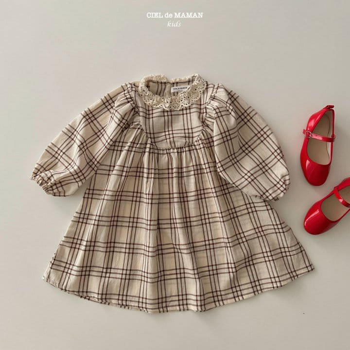 Ciel De Maman - Korean Children Fashion - #childofig - Lace Collar One-piece - 5