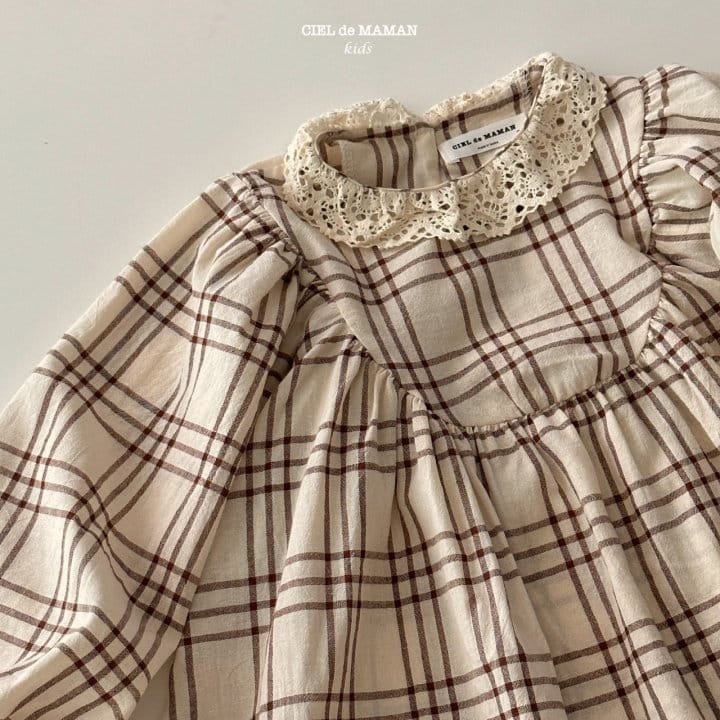 Ciel De Maman - Korean Children Fashion - #childrensboutique - Lace Collar One-piece - 6