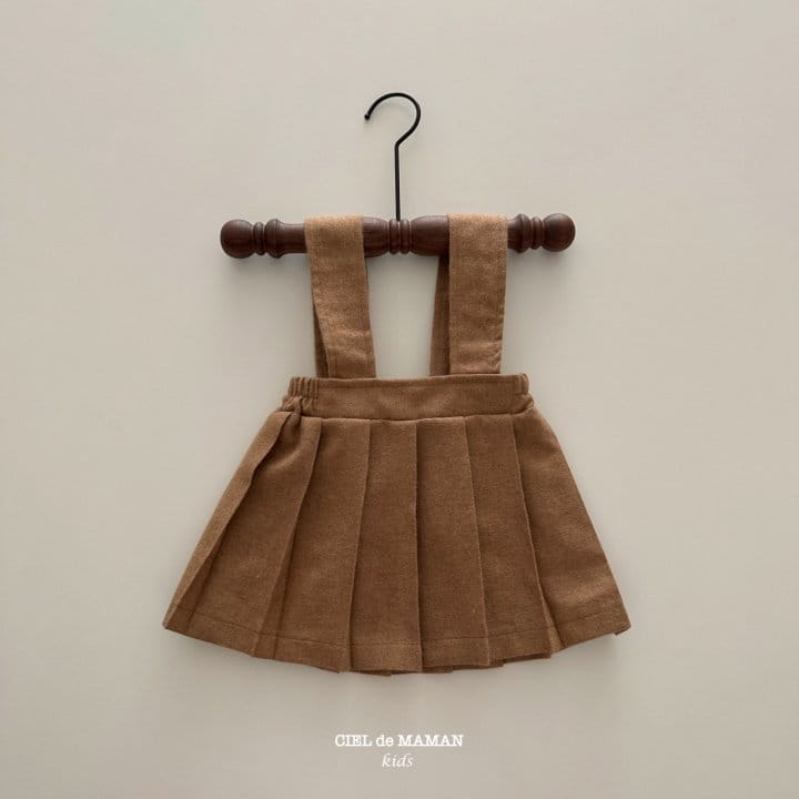 Ciel De Maman - Korean Children Fashion - #fashionkids - Wrinkle Dungarees Skirt