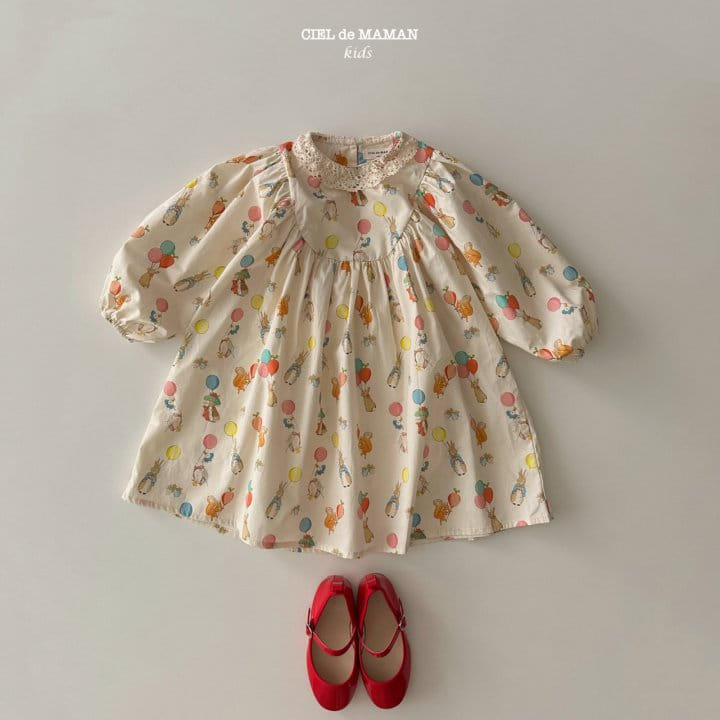 Ciel De Maman - Korean Children Fashion - #prettylittlegirls - Lace Collar One-piece - 3