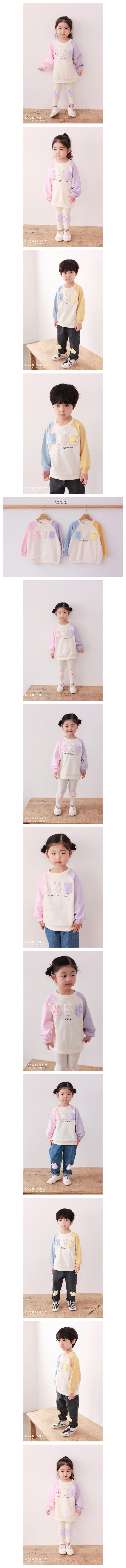 Coco Rabbit - Korean Children Fashion - #childofig - Color Rabbit Sweatshirt