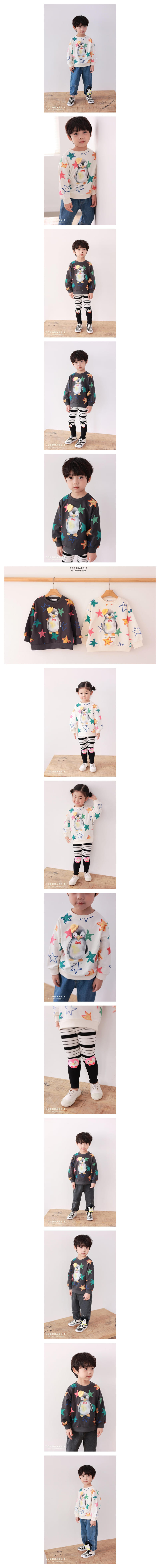 Coco Rabbit - Korean Children Fashion - #childrensboutique - Star Penguin Sweatshirt