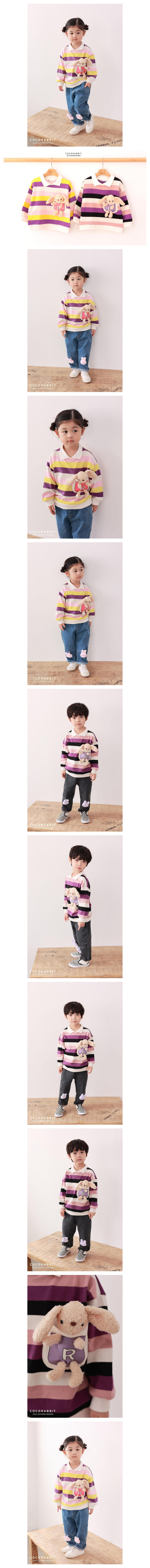 Coco Rabbit - Korean Children Fashion - #minifashionista - Rabbit Collar Sweatshirt