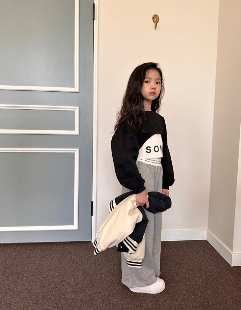 Comma - Korean Children Fashion - #childofig - Short Sweatshirt - 4