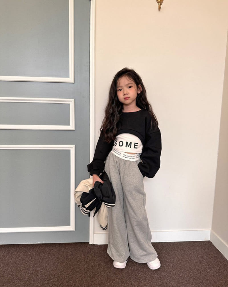 Comma - Korean Children Fashion - #minifashionista - Short Sweatshirt
