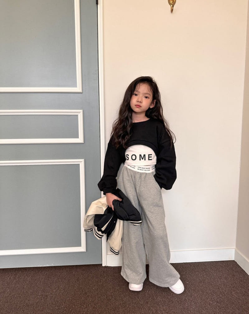 Comma - Korean Children Fashion - #prettylittlegirls - Short Sweatshirt - 2