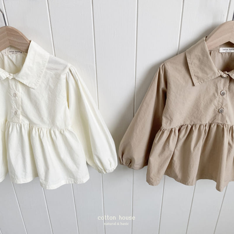 Cotton House - Korean Children Fashion - #childofig - Collar Blouse - 5