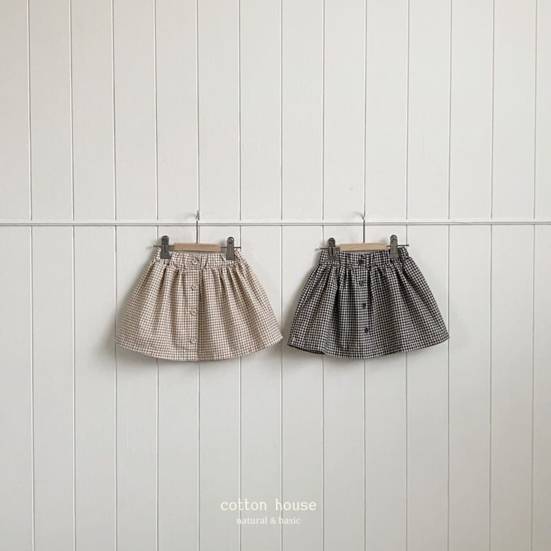 Cotton House - Korean Children Fashion - #childofig - Check Danjjack Skirt - 3