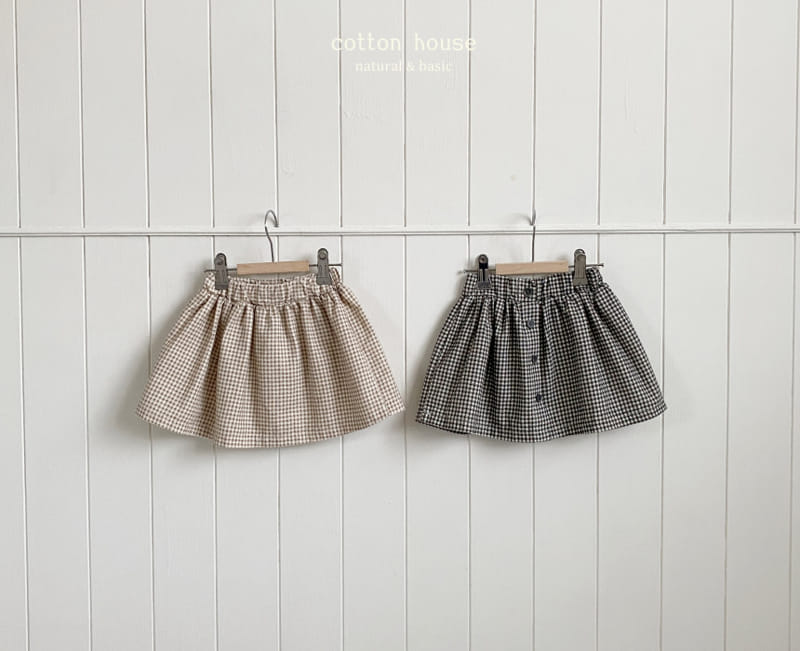 Cotton House - Korean Children Fashion - #discoveringself - Check Danjjack Skirt - 7