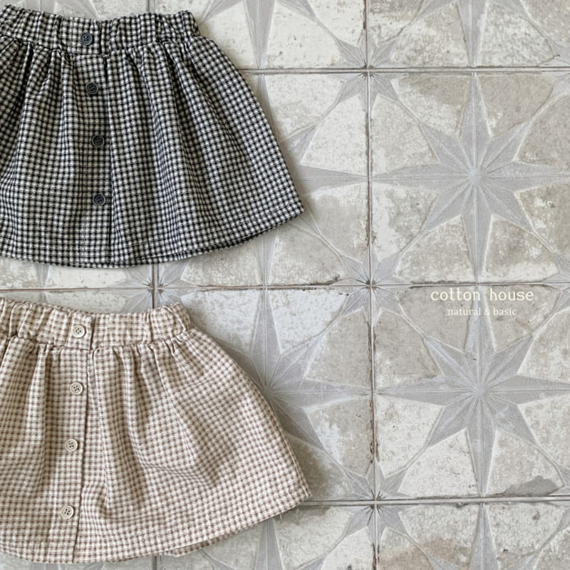 Cotton House - Korean Children Fashion - #prettylittlegirls - Check Danjjack Skirt - 2