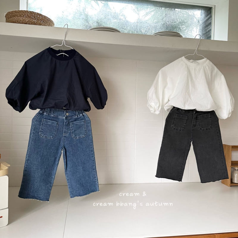Cream Bbang - Korean Children Fashion - #childofig - Half Open Jeans - 12