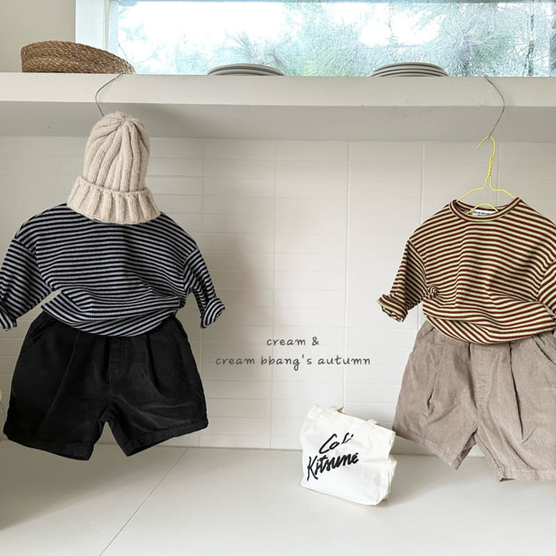 Cream Bbang - Korean Children Fashion - #fashionkids - Rib Stripes Tee - 12