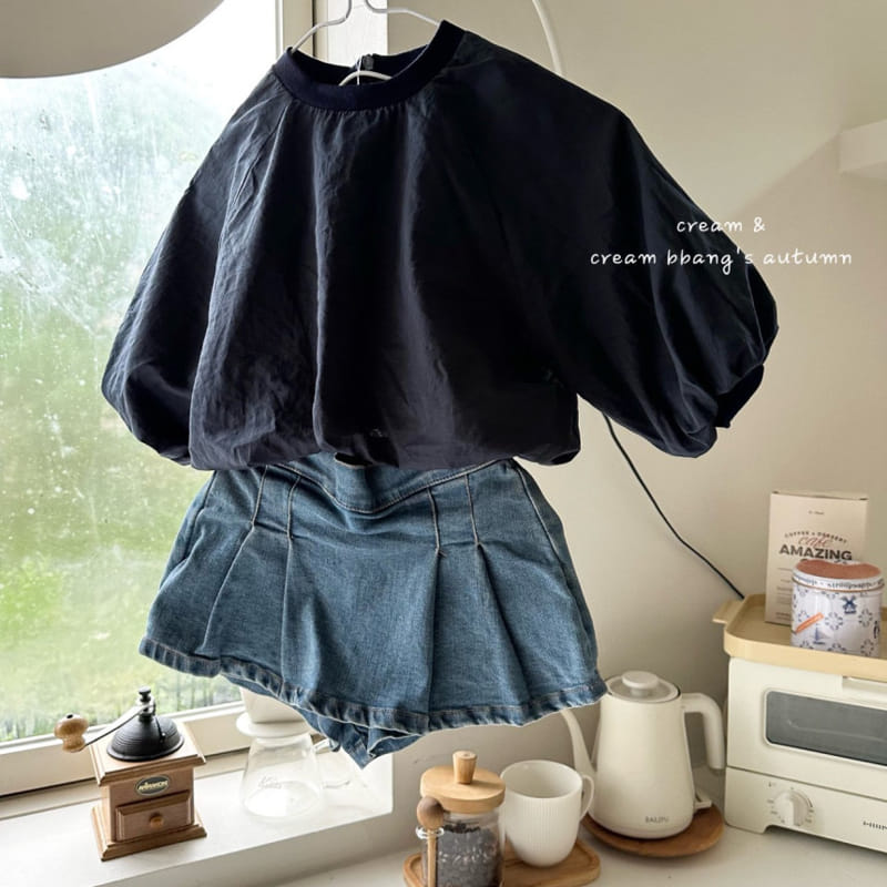 Cream Bbang - Korean Children Fashion - #fashionkids - Denim Wrap Skirt Pants - 10