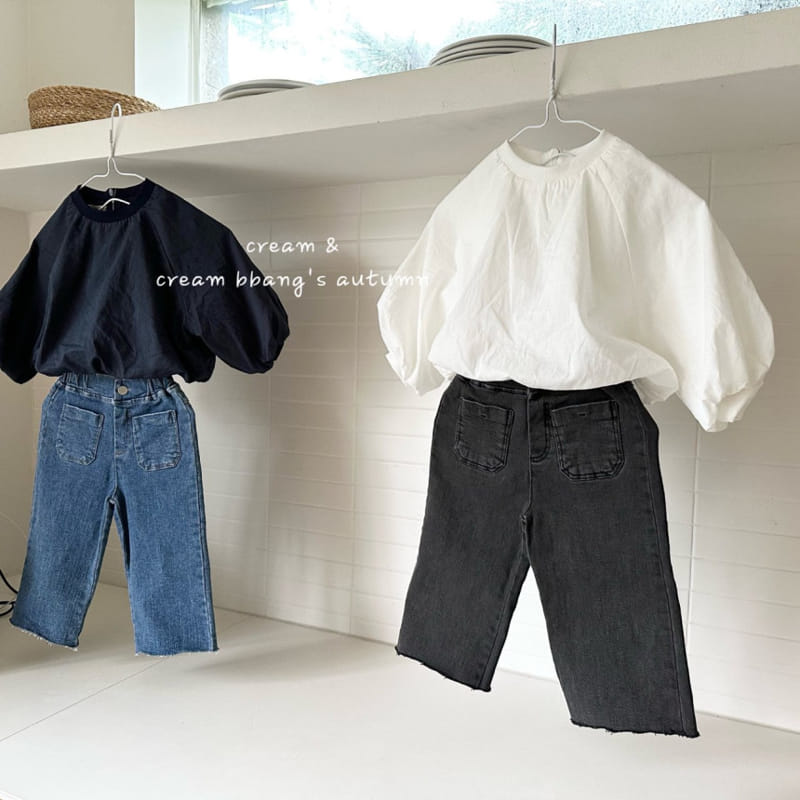 Cream Bbang - Korean Children Fashion - #fashionkids - Half Open Jeans - 4