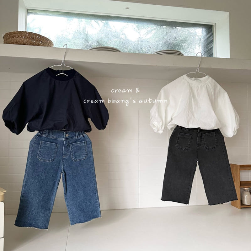 Cream Bbang - Korean Children Fashion - #kidsstore - Half Open Jeans - 5