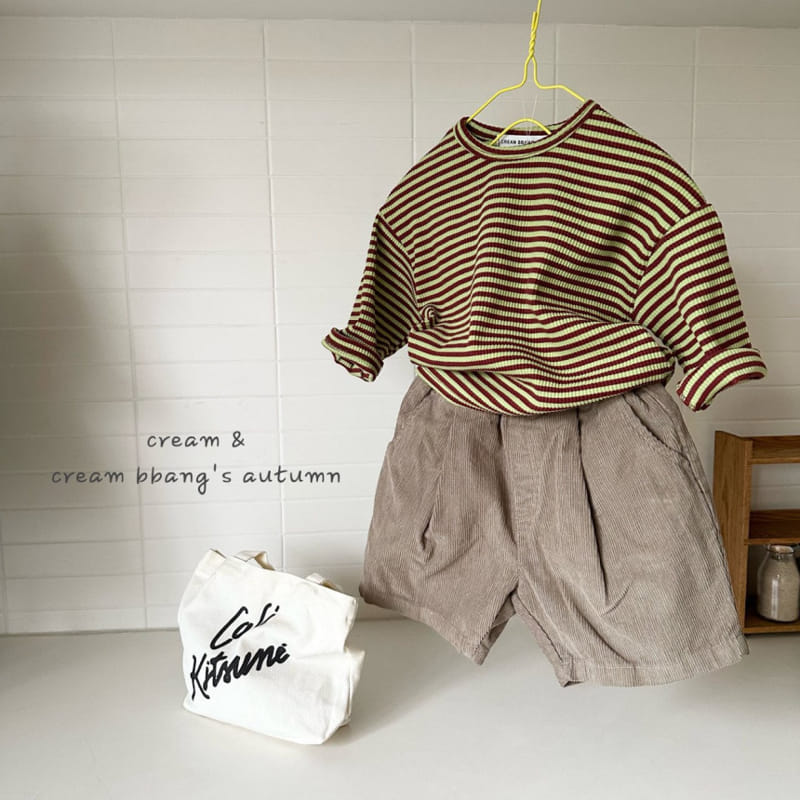 Cream Bbang - Korean Children Fashion - #littlefashionista - Rib Stripes Tee - 4