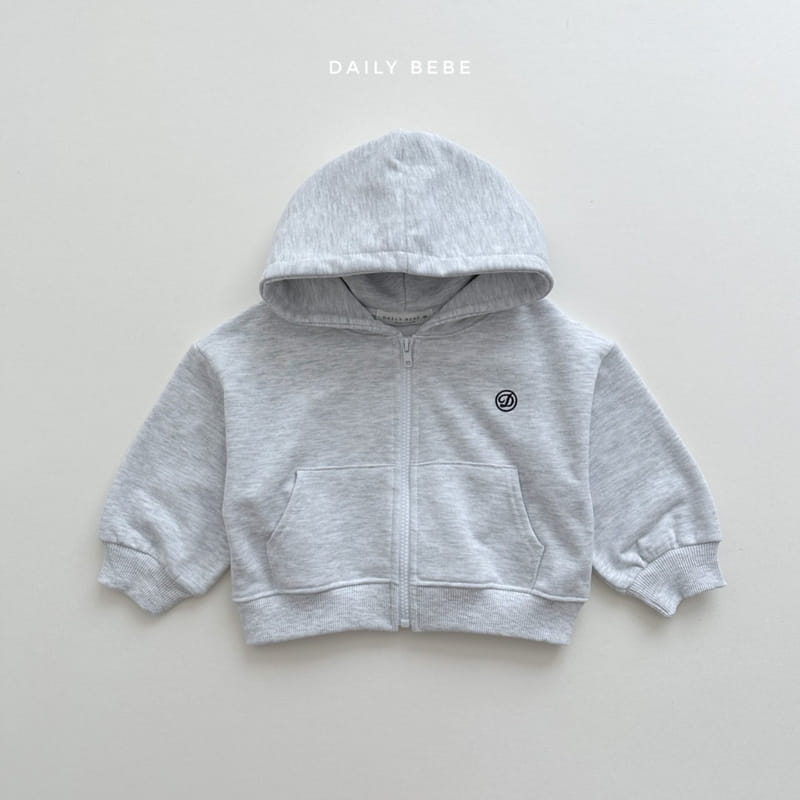 Daily Bebe - Korean Children Fashion - #childofig - D Embrodiery Hoody ZIP-up - 9