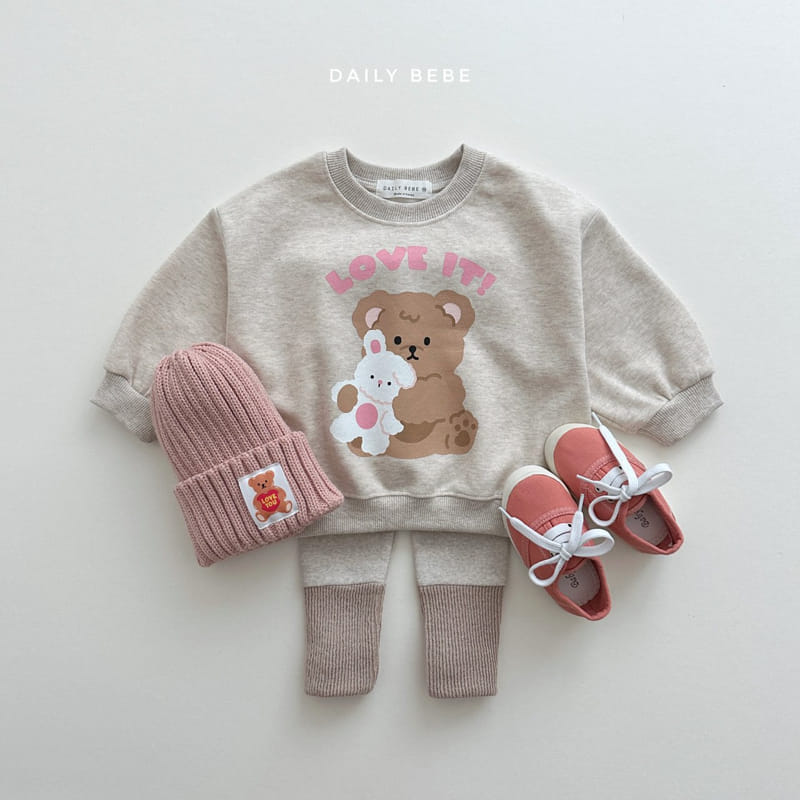 Daily Bebe - Korean Children Fashion - #childofig - Love It Sweatshirt - 2