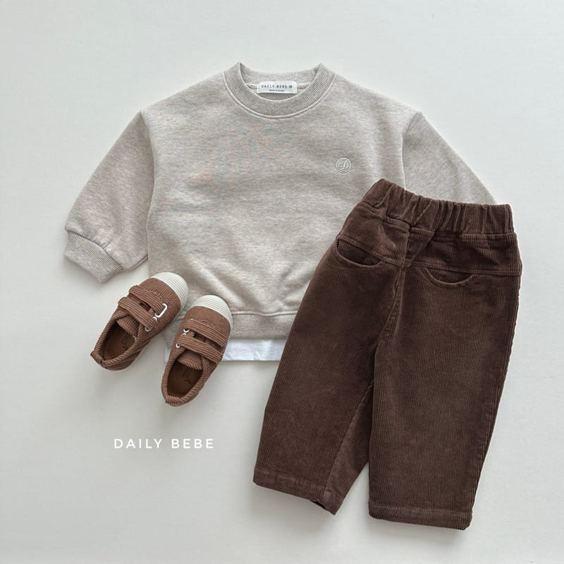 Daily Bebe - Korean Children Fashion - #discoveringself - D Embrodiery Sweatshirt - 7