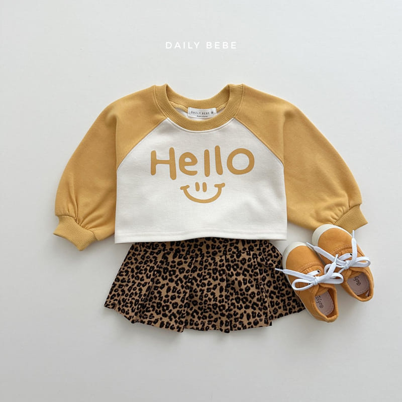 Daily Bebe - Korean Children Fashion - #discoveringself - Hello Crop Sweatshirt - 2