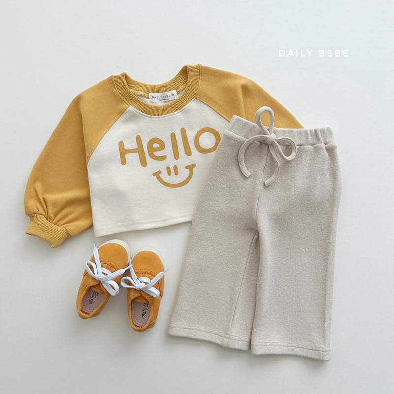 Daily Bebe - Korean Children Fashion - #fashionkids - Hello Crop Sweatshirt - 3