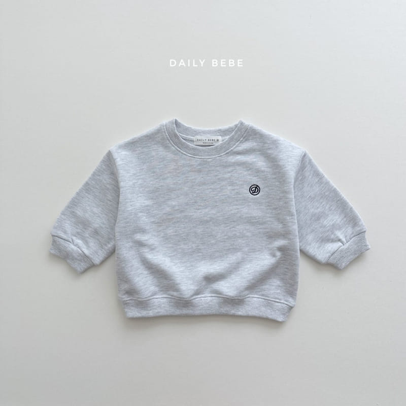 Daily Bebe - Korean Children Fashion - #kidsshorts - D Embrodiery Sweatshirt - 9