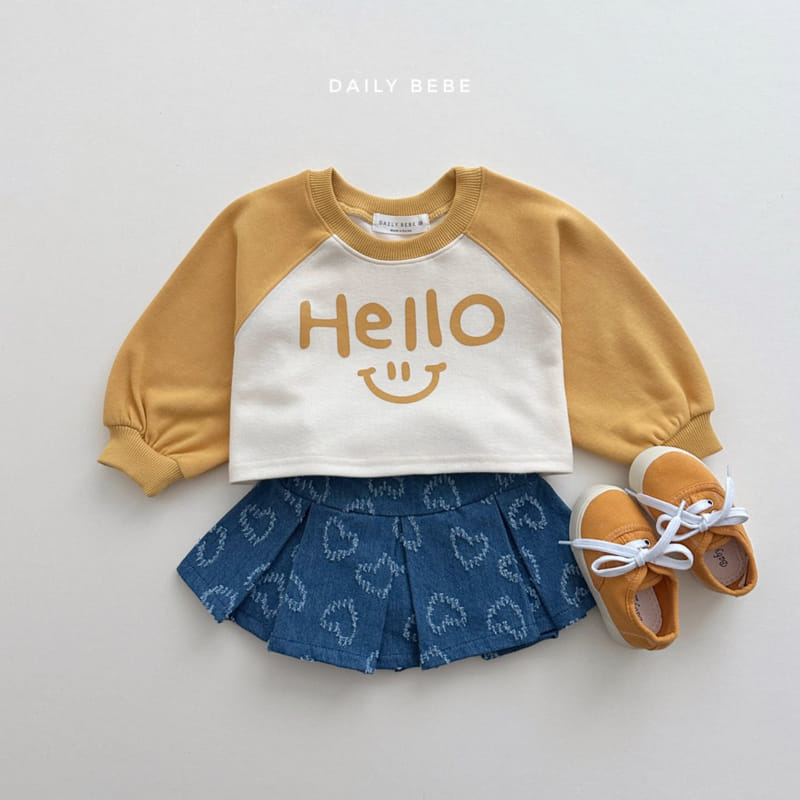 Daily Bebe - Korean Children Fashion - #kidsstore - Heart Denim Skirt - 3