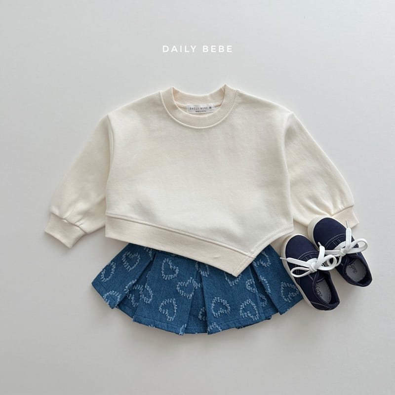 Daily Bebe - Korean Children Fashion - #kidsstore - Heart Denim Skirt - 4