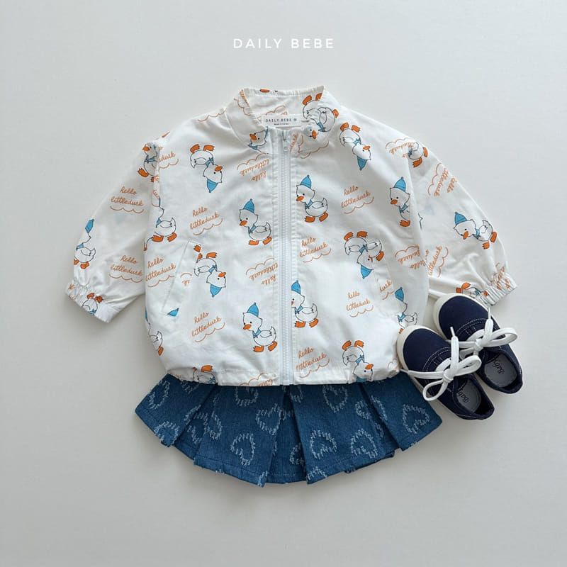 Daily Bebe - Korean Children Fashion - #littlefashionista - Heart Denim Skirt - 6