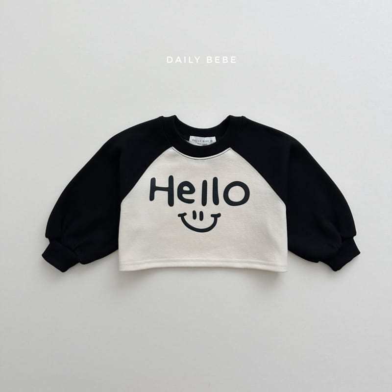 Daily Bebe - Korean Children Fashion - #littlefashionista - Hello Crop Sweatshirt - 8