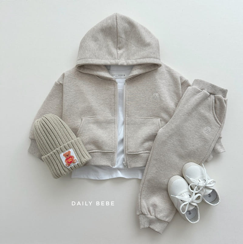 Daily Bebe - Korean Children Fashion - #magicofchildhood - D Embrodiery Hoody ZIP-up - 6
