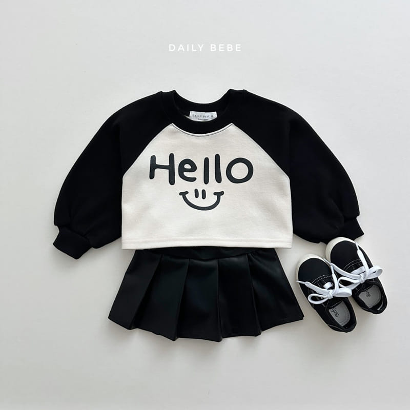 Daily Bebe - Korean Children Fashion - #magicofchildhood - Hello Crop Sweatshirt - 9