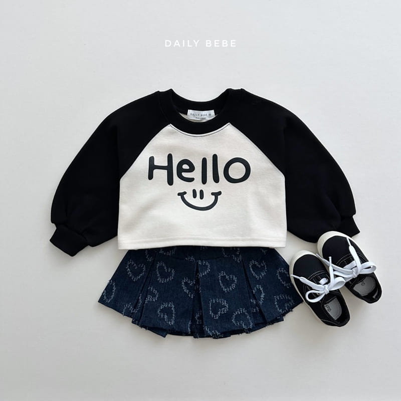 Daily Bebe - Korean Children Fashion - #prettylittlegirls - Hello Crop Sweatshirt - 11