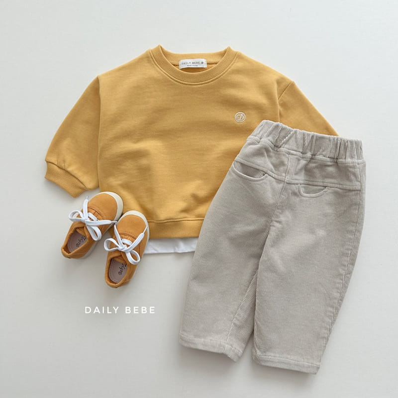 Daily Bebe - Korean Children Fashion - #stylishchildhood - D Embrodiery Sweatshirt - 3