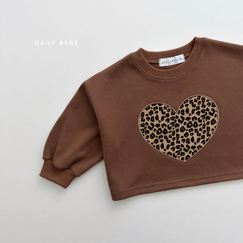 Daily Bebe - Korean Children Fashion - #toddlerclothing - Heart Crop Sweatshirt - 12
