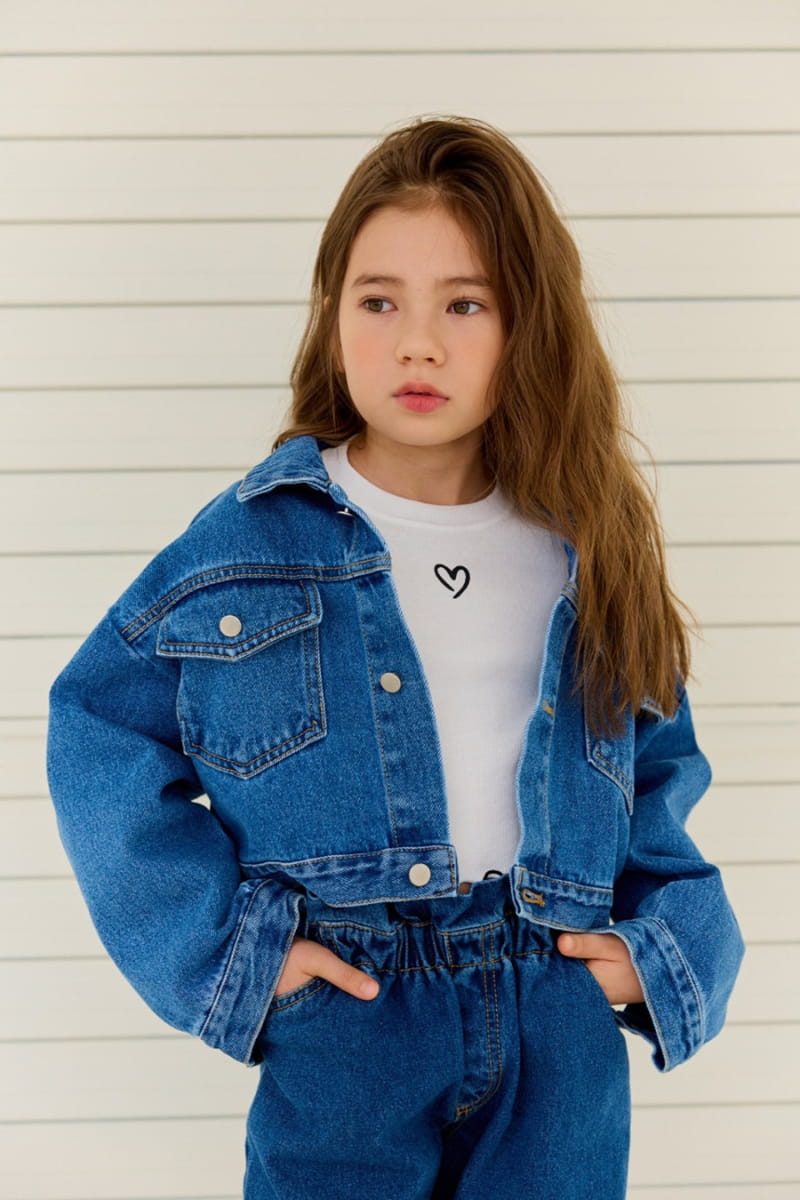Dore Dore - Korean Children Fashion - #childofig - Famous Crop Denim Jacket - 8