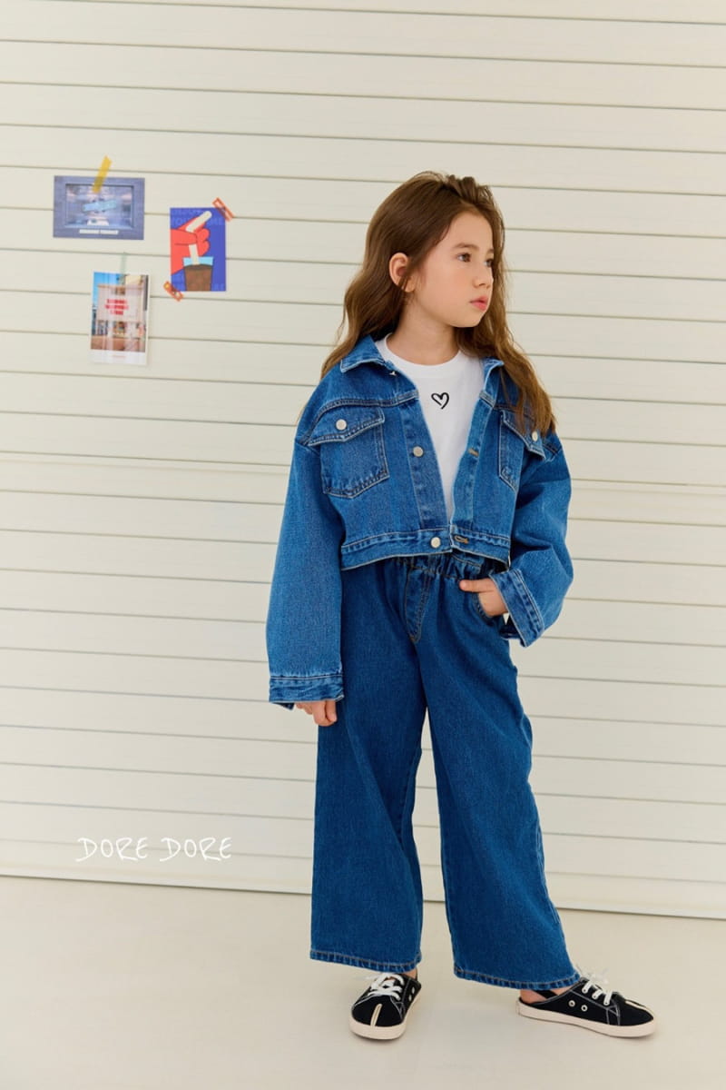 Dore Dore - Korean Children Fashion - #littlefashionista - Famous Crop Denim Jacket
