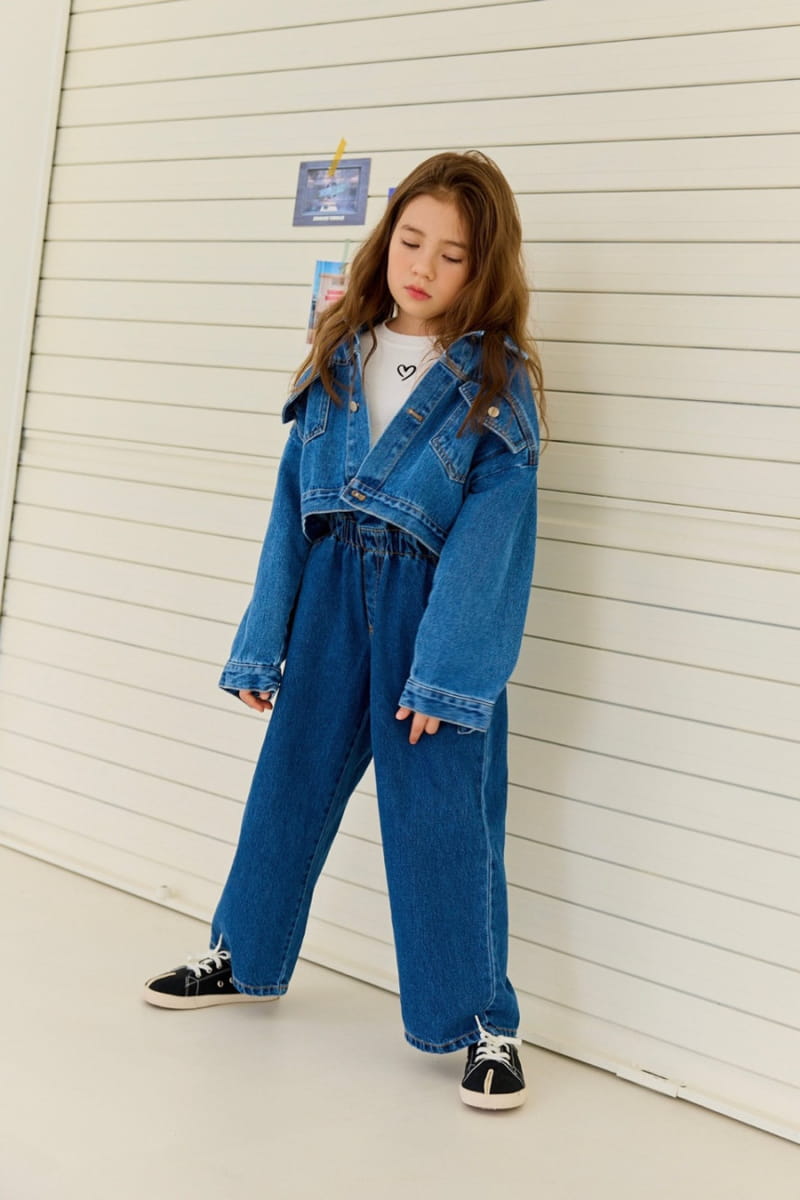 Dore Dore - Korean Children Fashion - #minifashionista - Famous Crop Denim Jacket - 3