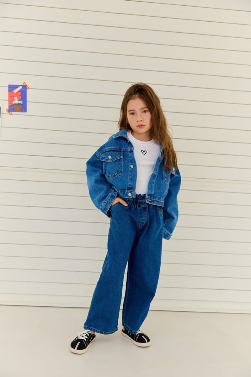 Dore Dore - Korean Children Fashion - #stylishchildhood - Famous Crop Denim Jacket - 7