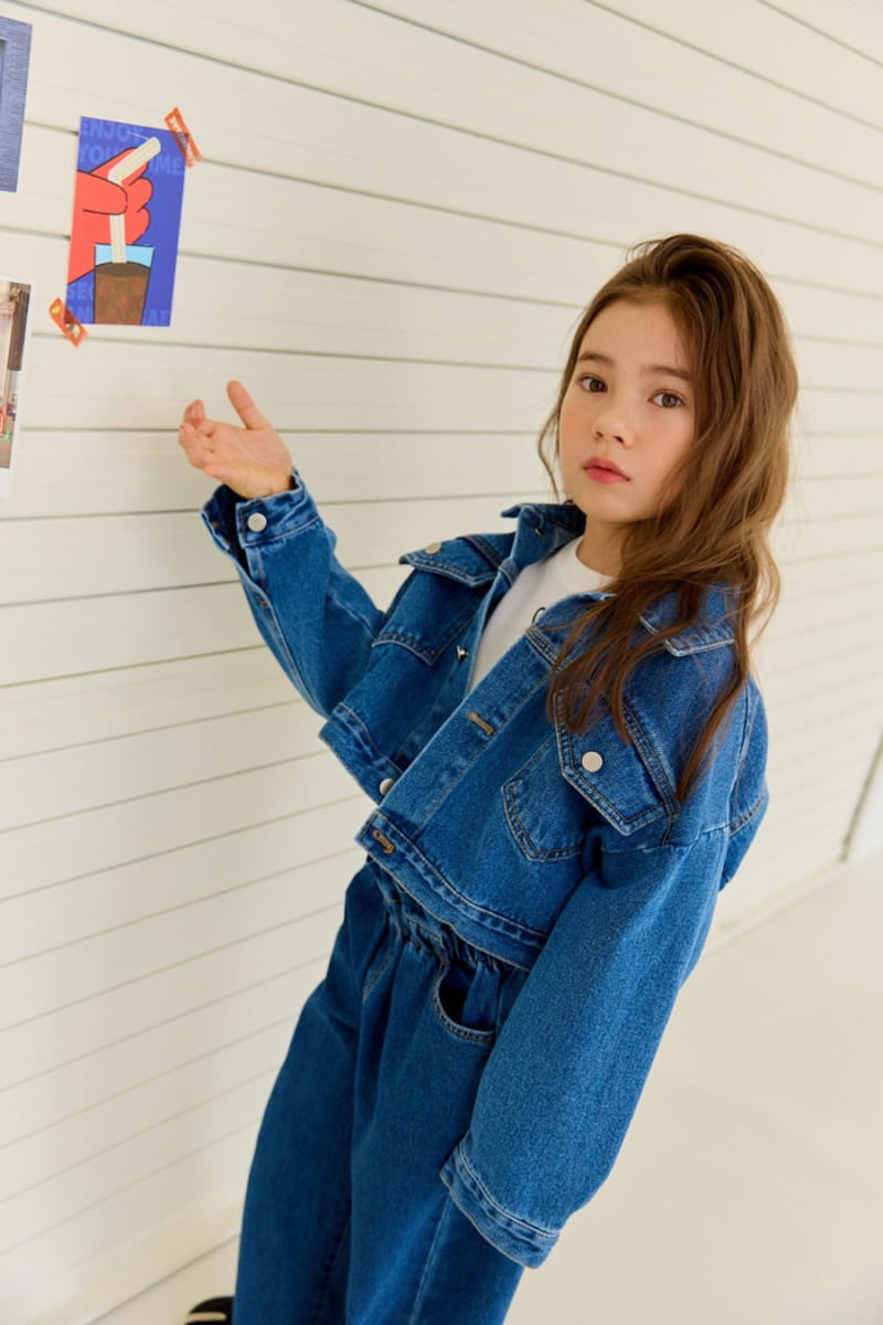 Dore Dore - Korean Children Fashion - #todddlerfashion - Famous Crop Denim Jacket - 5
