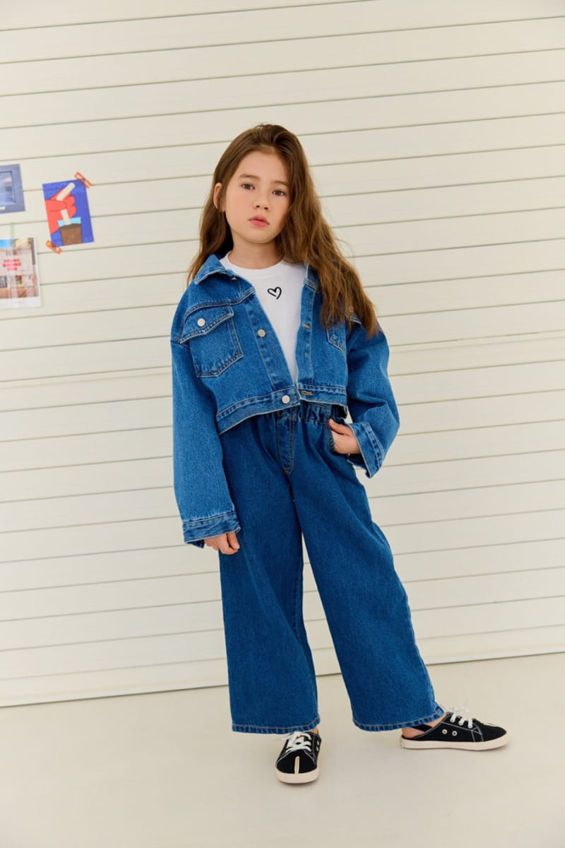 Dore Dore - Korean Children Fashion - #toddlerclothing - Famous Crop Denim Jacket - 6