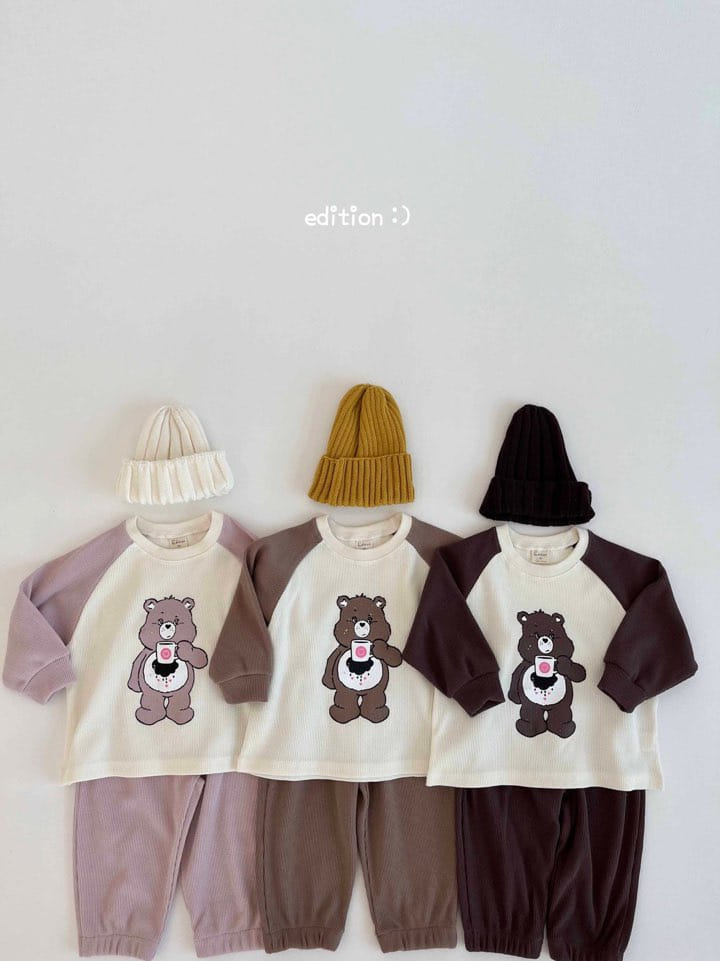 Edition - Korean Children Fashion - #Kfashion4kids - Waffle Bear Set
