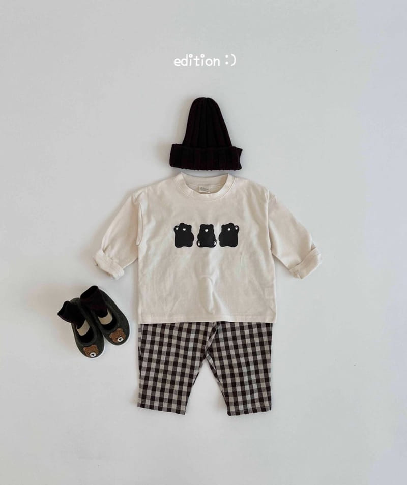 Edition - Korean Children Fashion - #childofig - Check Bear Three Set - 7
